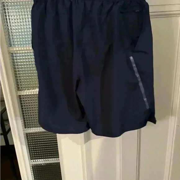Nike men’s Dri fit shorts navy, lined, side & zip pockets sz medium - Picture 2 of 14